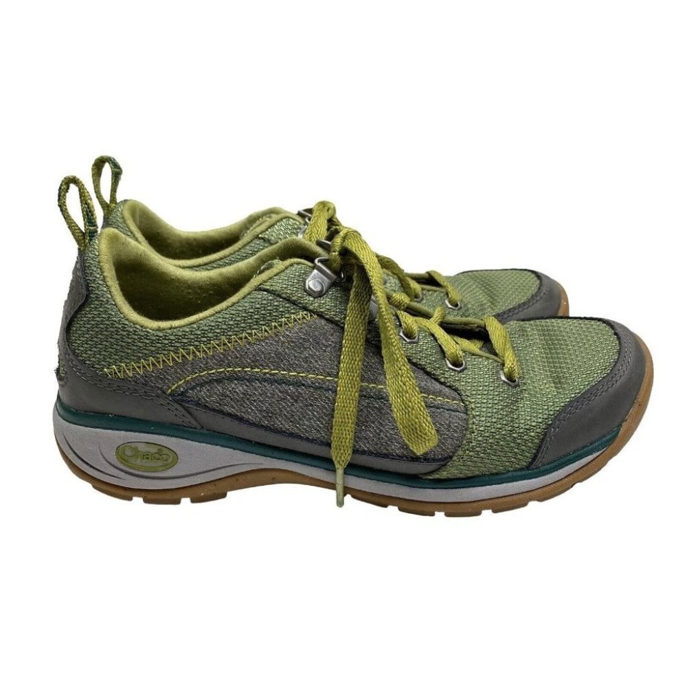Women’s Green Casual Lace-Up Walking Shoes